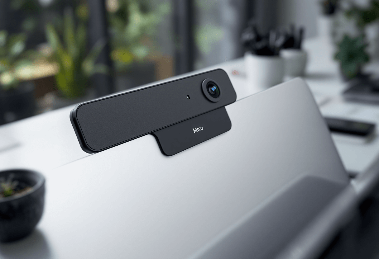 cache webcam personnalisé discret sur ordinateur portable argenté